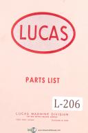 Lucas 27" Facing Head, A649, A656 Parts List Manual